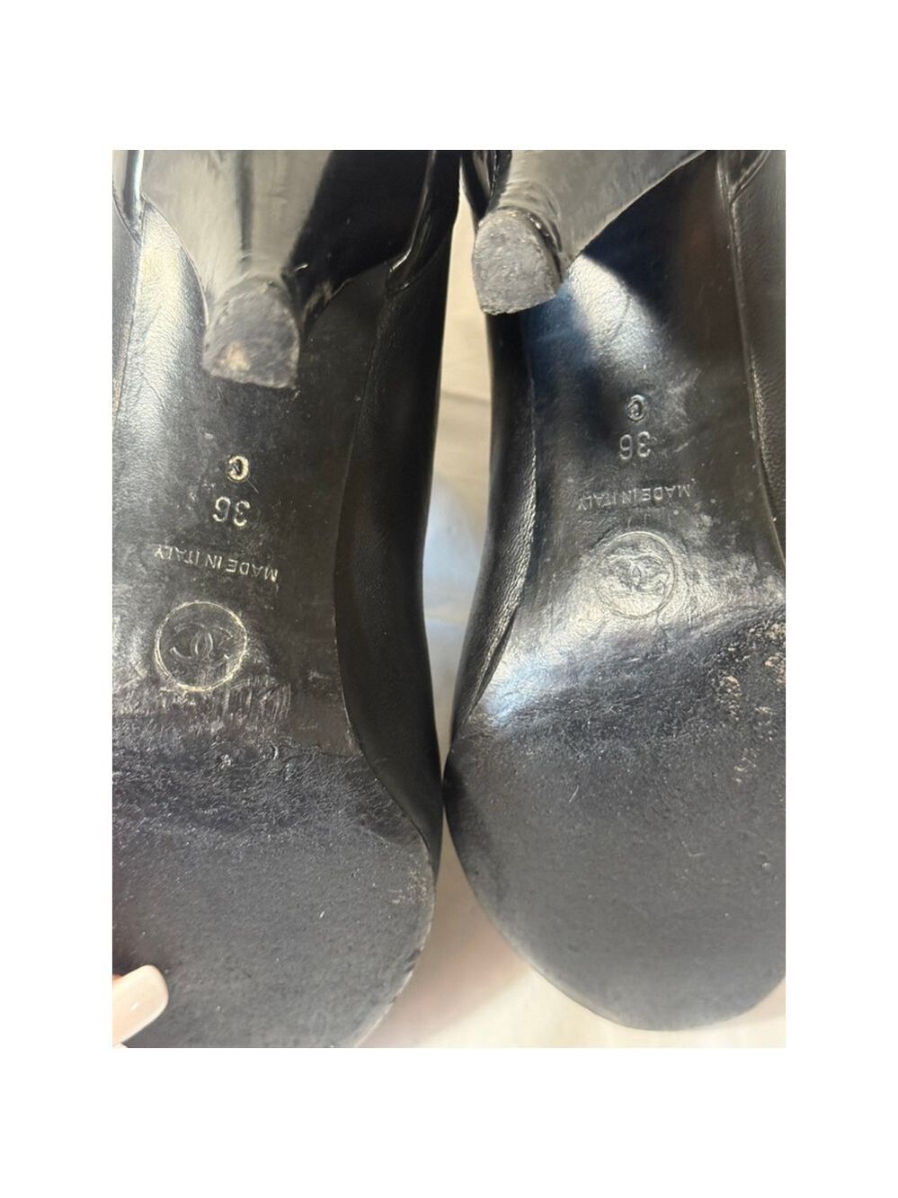 CHANEL Boots Leather Authentic size 6 - Picture 8 of 16